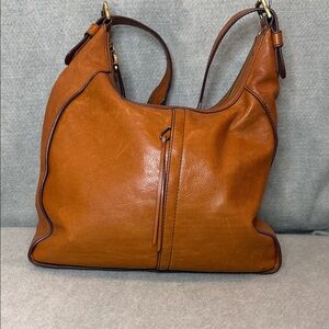 HOBO Warm Tan Leather Hobo Bag